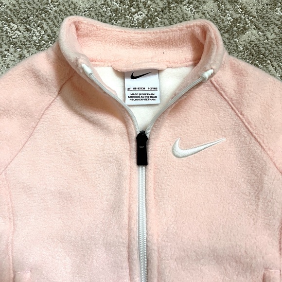 Nike Girls' Arctic High Pile Fleece Jacket—Echo Pink 2T - Picture 8 of 8